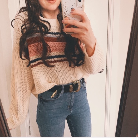 American Eagle Outfitters Sweaters - American Eagle Cozy Knit Retro Striped Sweater